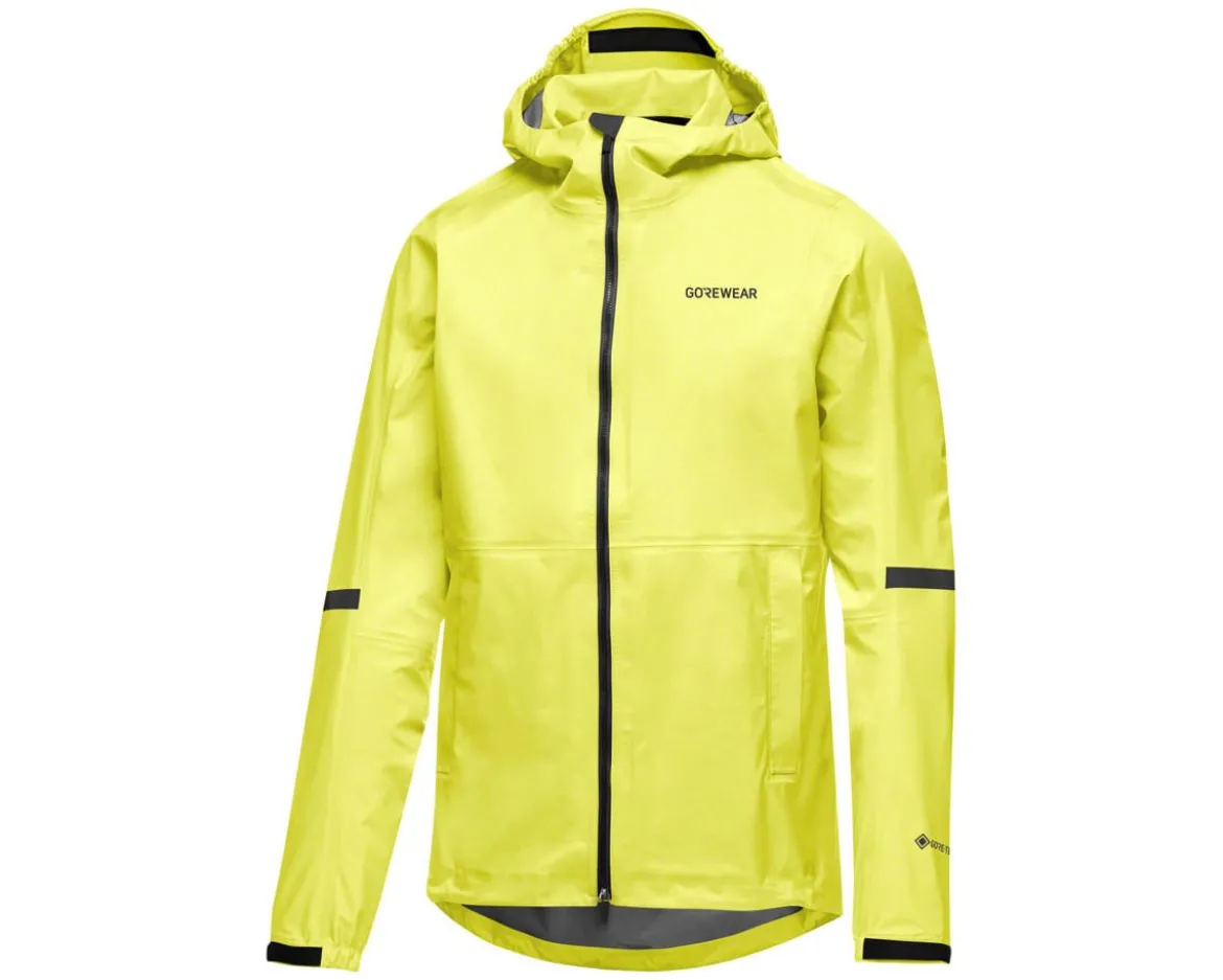 Gore Wear Lupra Gore-Tex 2.0 Hooded Jacket (Black/Neon Yellow) (Men's) (L)
