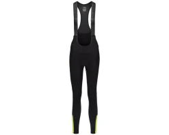 Gore Wear Swiftride Thermo Bib Tights + (Black/Neon Yellow) (Women's) (L)