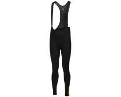Gore Wear Swiftride Thermo Bib Tights + (Black/Neon Yellow) (Men's) (L)