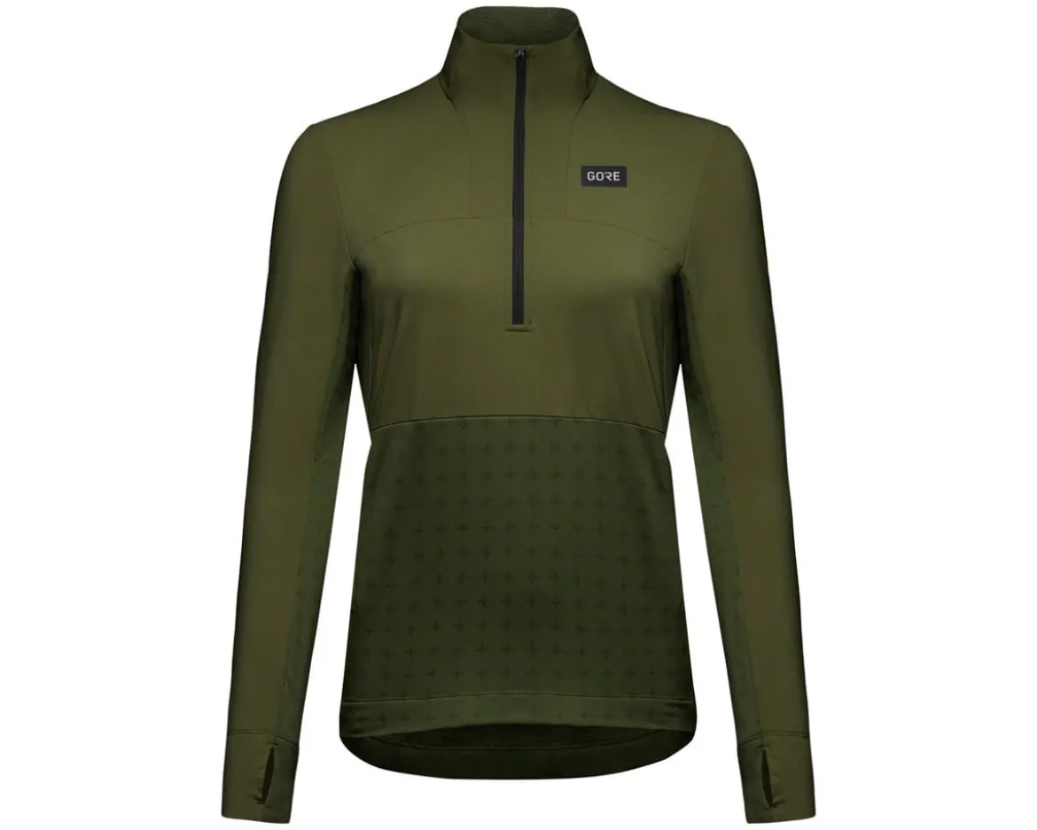 Gore Wear Trail KPR Hybrid 1/2-Zip Jersey (Utility Green) (Women's) (S)
