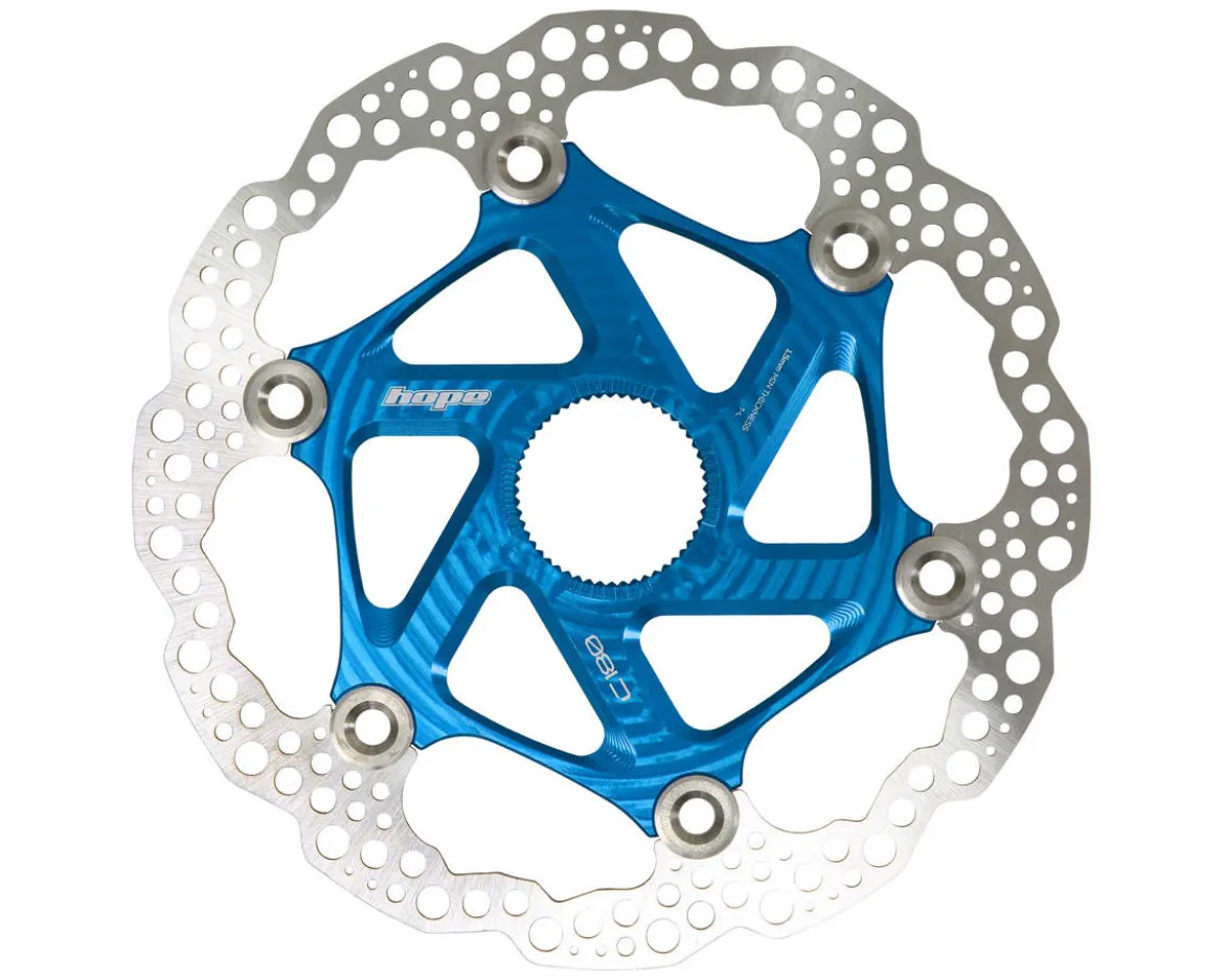 Hope MTB Floating Disc Brake Rotor (Blue) (Centerlock) (180mm)