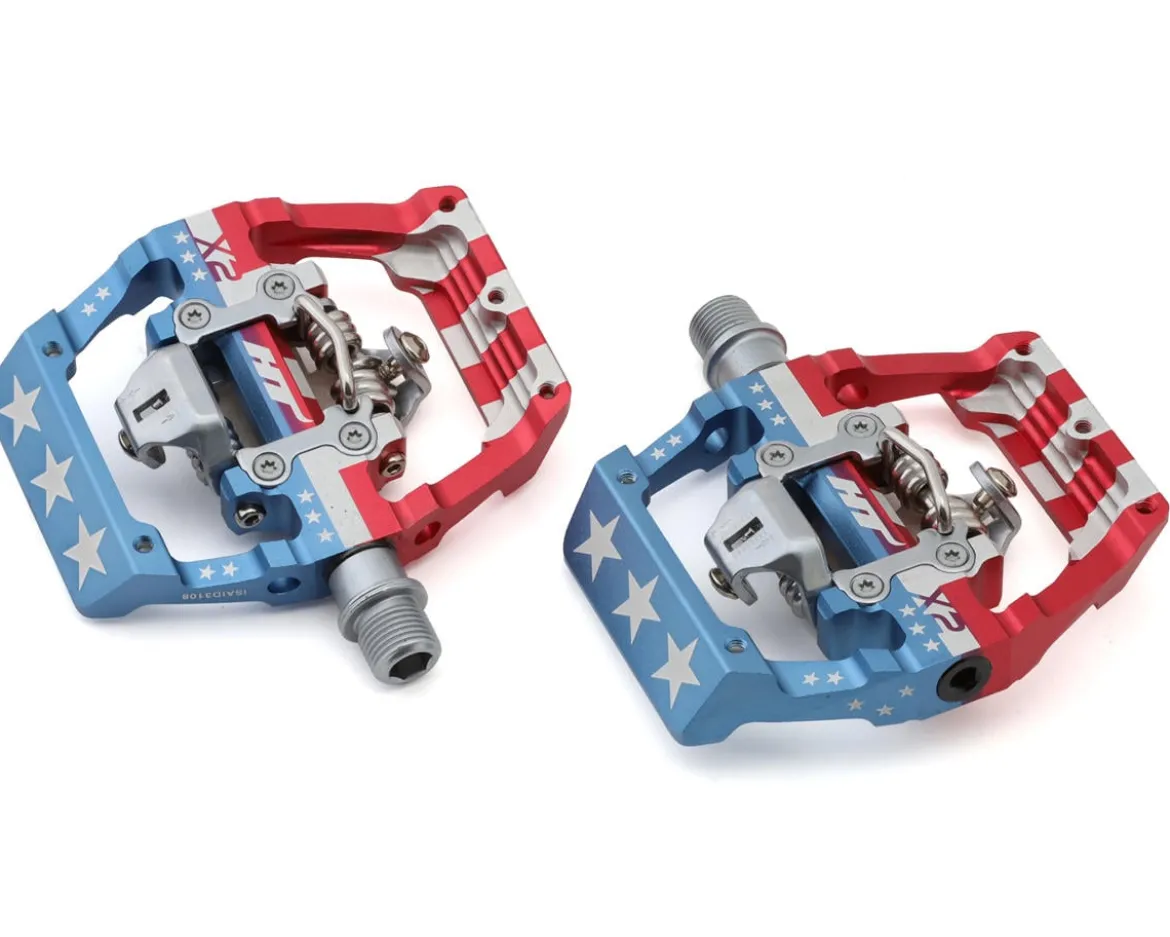 HT X2-SX Clipless BMX Platform Pedals (Stars and Stripes) (9/16")