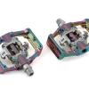HT X2-SX Clipless BMX Platform Pedals (Oil Slick) (9/16")