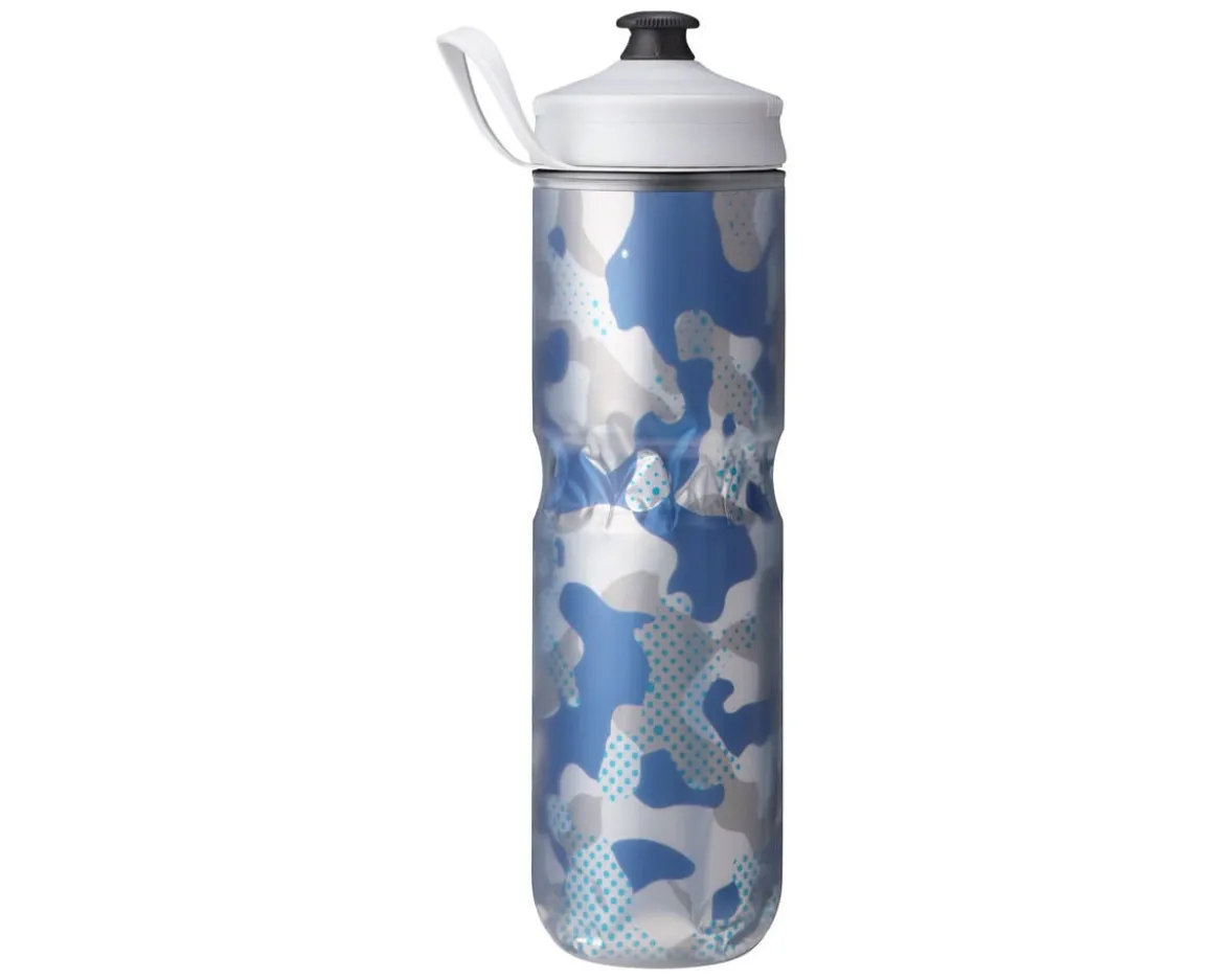 Hydrapak Polar Sport Contender Insulated Water Bottle (Blue) (24oz) (Single)