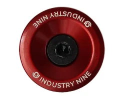 Industry Nine Ultra Light Aluminum Top Cap (Red) (1-1/8")