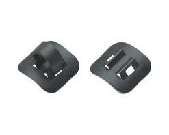 Jagwire Alloy Stick-On Guides with C-Clips (Black) (Box of 4)