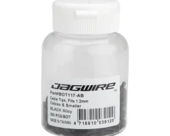 Jagwire Cable End Crimps (Black) (1.2mm) (Bottle of 500)