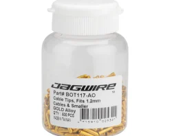 Jagwire Cable End Crimps (Gold) (1.2mm) (Bottle of 500)