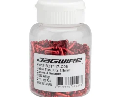 Jagwire Cable End Crimps (Red) (1.8mm) (Bottle of 500)