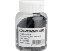 Jagwire Open Nylon End Caps (Black) (4mm) (Bottle of 100)