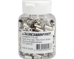 Jagwire Open Pre-Crimped Brake End Caps (Chrome Plated) (5mm) (Bottle Of 200)