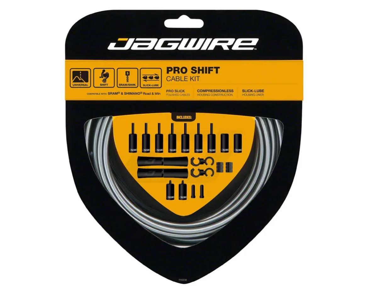 Jagwire Pro Shift Kit (Ice Grey) (For Shimano/SRAM) (1.1mm) (2300/2800mm) (Cables & Housing)