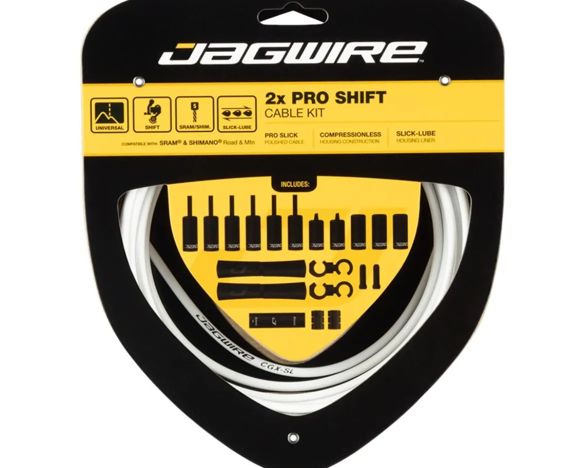 Jagwire Pro Shift Kit (White) (For Shimano/SRAM) (1.1mm) (2300/2800mm) (Cables & Housing)