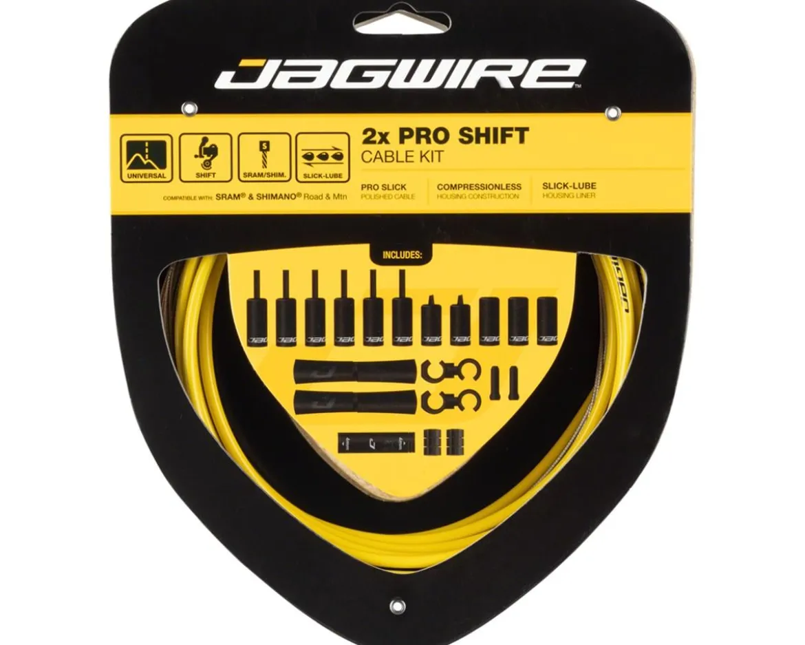 Jagwire Pro Shift Kit (Yellow) (For Shimano/SRAM) (1.1mm) (2300/2800mm) (Cables & Housing)