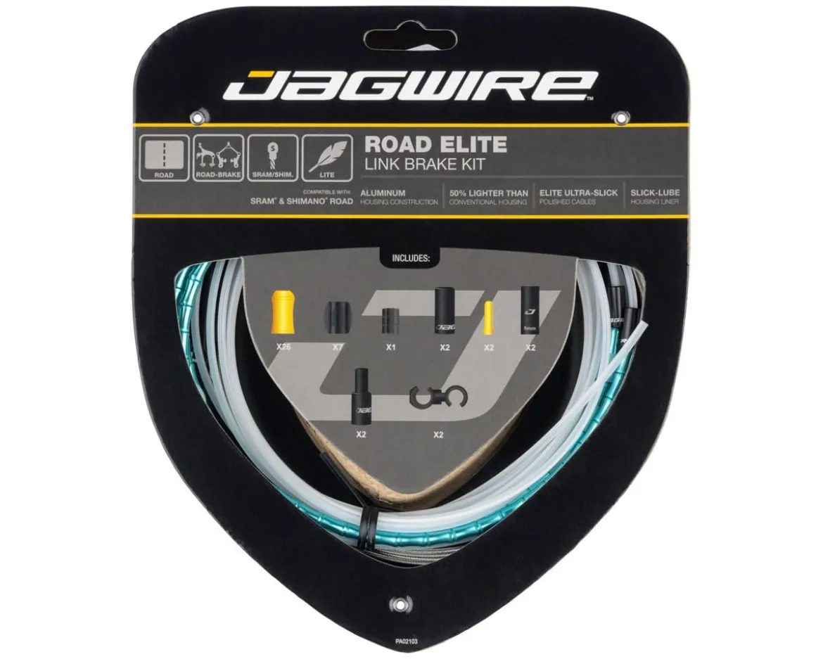 Jagwire Road Elite Link Brake Cable Kit (Celeste) (1.5mm) (1350/2350mm) (w/ Housing)