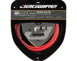 Jagwire Road Elite Sealed Brake Cable Kit (Red) (1.5mm) (850/1650mm) (w/ Housing)