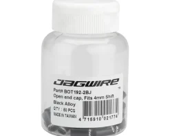 Jagwire Sealed Alloy End Caps (Black) (4mm) (Bottle of 50)