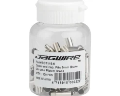 Jagwire Step Down Open End Caps (Chrome Plated) (5mm to 4mm) (Bottle of 100)