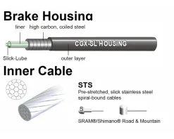 Jagwire Universal Sport Brake Cable Kit (Braided White) (Stainless) (Road & Mountain) (1.5mm) (1350/2350mm) (w/ Housing)