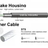 Jagwire Universal XL Sport Brake Cable Kit (White) (Stainless) (Road & Mountain) (1.5mm) (2000/2500mm) (w/ Housing)