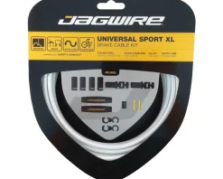 Jagwire Universal XL Sport Brake Cable Kit (White) (Stainless) (Road & Mountain) (1.5mm) (2000/2500mm) (w/ Housing)