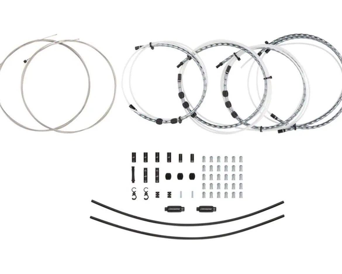 Jagwire 2x Elite Link Shift Cable Kit (Grey) (For SRAM/Shimano) (w/Polished Ultra-Slick Cables)