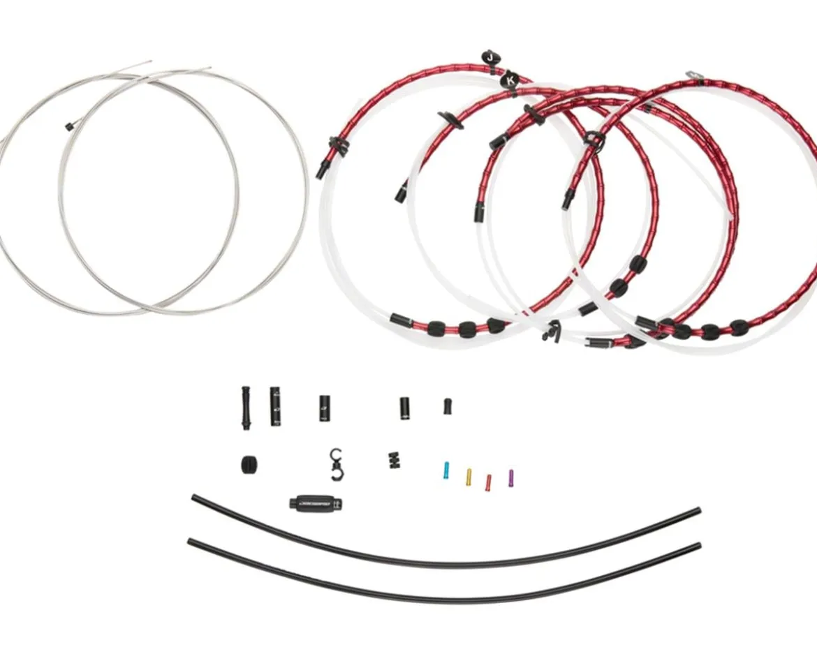 Jagwire 2x Elite Link Shift Cable Kit (Red) (For SRAM/Shimano) (w/Polished Ultra-Slick Cables)
