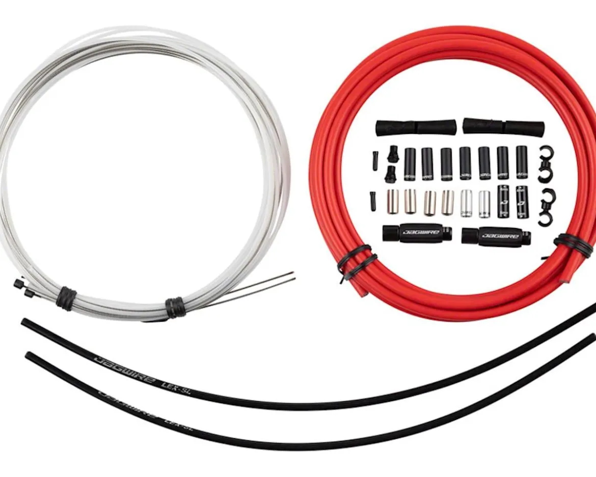 Jagwire 2x Elite Sealed Shift Cable Kit (Red) (1.1mm) (2300mm) (Cables, Liners, & Housing)