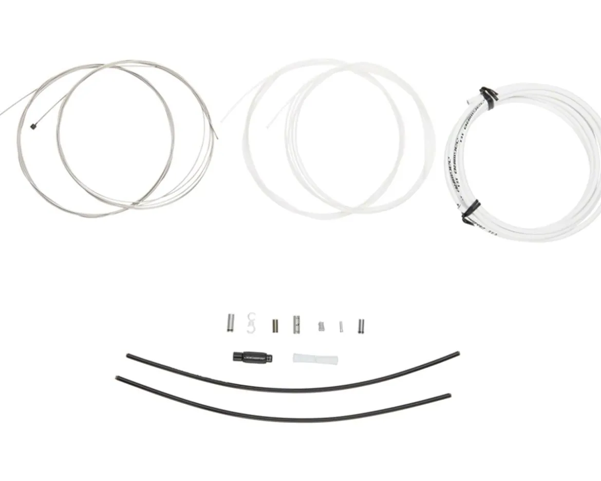 Jagwire 2x Elite Sealed Shift Cable Kit (White) (1.1mm) (2300mm) (Cables, Liners, & Housing)