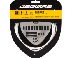 Jagwire 2x Sport Shift Cable Kit (White) (For SRAM/Shimano) (1.1mm) (1500/2300mm) (Cables & Housing)