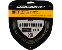 Jagwire 2x Sport Shift Cable Kit (Carbon Silver) (For Shimano/SRAM) (1.1mm) (1500/2300mm) (Cables & Housing)