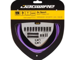 Jagwire 2x Sport Shift Cable Kit (Purple) (For Shimano/SRAM) (1.1mm) (1500/2300mm) (Cables & Housing)
