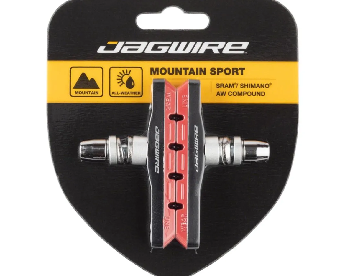 Jagwire Mountain Sport V-Brake Pads (Red) (1 Pair)