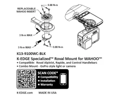 K-Edge Computer Combo Mount (Black) (Specialized Roval) (Wahoo Insert)