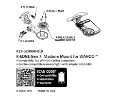 K-Edge Computer Mount (Black) (Trek Madone/Emonda Gen 7) (Wahoo Insert)