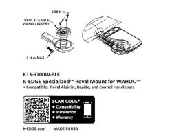 K-Edge Computer Mount (Black) (Specialized Roval) (Wahoo Insert)