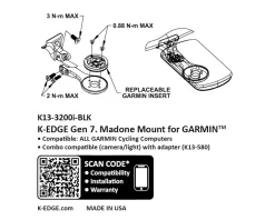 K-Edge Computer Mount (Black) (Trek Madone/Emonda Gen 7) (Garmin Insert)