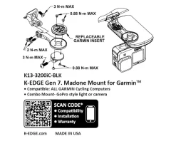 K-Edge Garmin Combo Mount (Black) (Trek Madone Gen 7)
