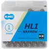 KMC HL1 Narrow Half Link Chain (Silver) (Single Speed) (100 Links) (3/32")