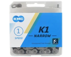 KMC K1 Kool Narrow Chain (Silver/Black) (Single Speed) (110 Links) (3/32")