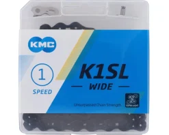 KMC K1SL SuperLite Kool Wide Chain (Black) (Single Speed) (100 Links) (1/8