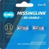 KMC Reusable Missing Link Chain Link (Silver) (11 Speed) (2 Pairs)