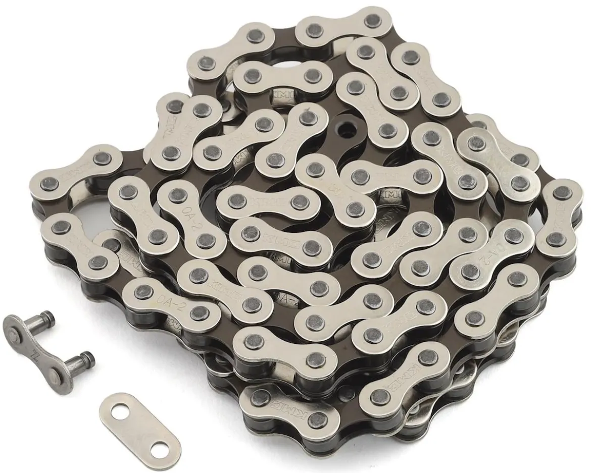 KMC S1 BMX Chain (Silver/Brown) (Single Speed) (112 Links)