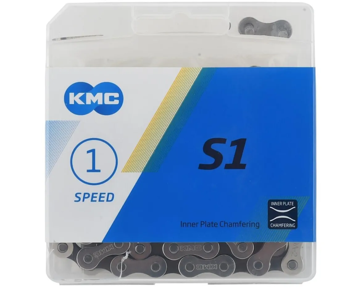 KMC S1 BMX Chain (Silver/Brown) (Single Speed) (112 Links)