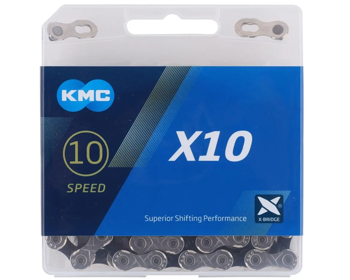 KMC X10 Chain (Silver/Black) (10 Speed) (116 Links)
