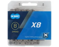 KMC X8 Chain (Silver) (5-8 Speed) (116 Links) (3/32