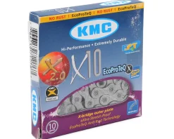 KMC X10 EcoProTeq Chain (Silver) (10-Speed) (116 Links)