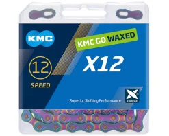 KMC X12 Waxed Chain (Aurora Blue) (12 Speed) (126 Links)