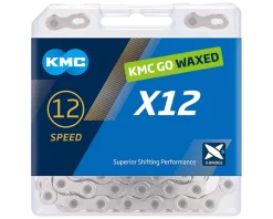 KMC X12 Waxed Chain (Silver) (12 Speed) (126 Links)