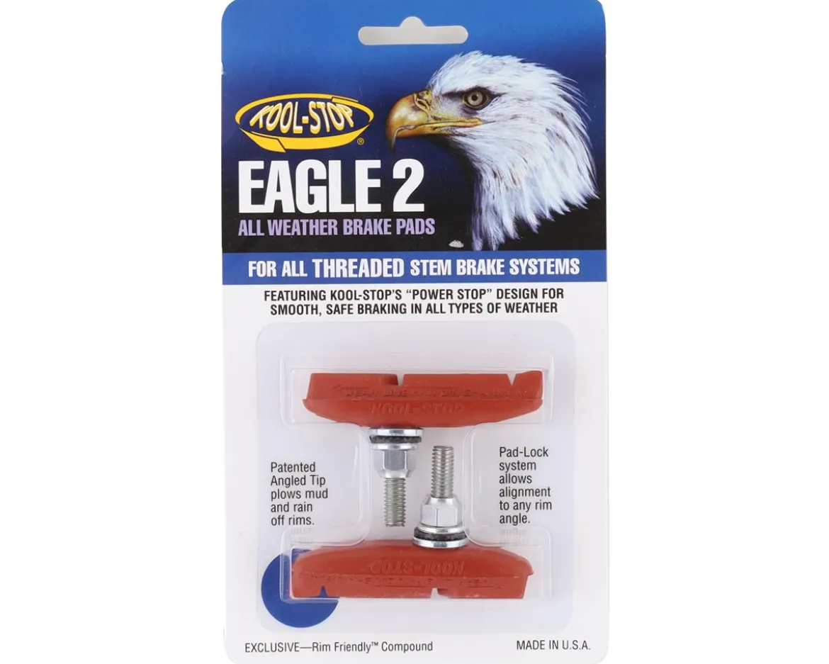 Kool Stop Eagle 2 Brake Pads (Salmon) (1 Pair) (Threaded Post)